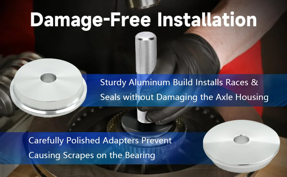 10-teiliges Installationswerkzeug für Lagernaben und Installationssatz für Dichtungsbuchsen für Fahrer | Dichtungstreiber und 9-Adapter – Detail 3