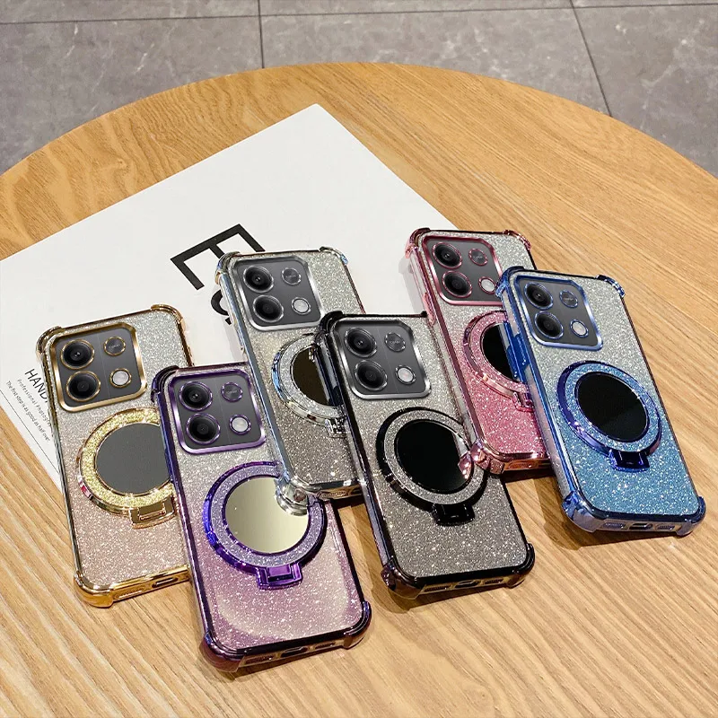 Glitter Crystal Bracelet For Magsafe Phone Holder Case For Huawei Honor 200 90 80 70 60 50 Magic 6 5 4 Magic6 Pro Bracket Cover_voghion.com