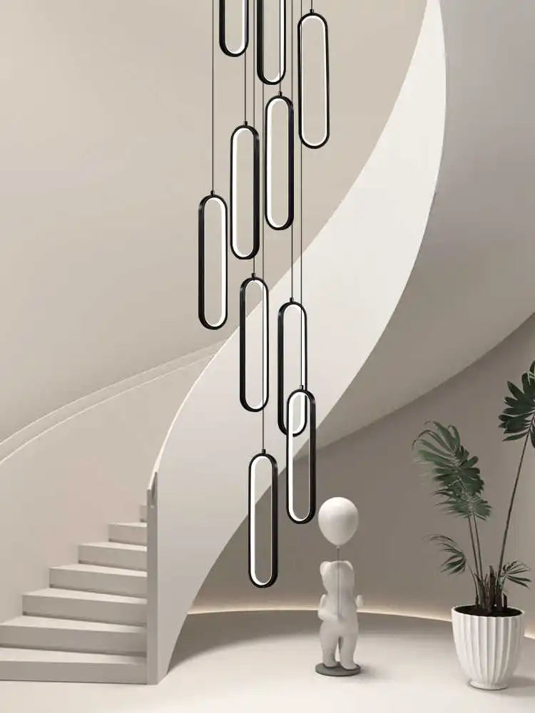 Minimalist Chandelier Nordic Hanging Modern LED Pendant Light Living Room Restaurant Villa Loft Ceiling Staircase Pendant Light pendant lights pendant lamp chandelier lighting