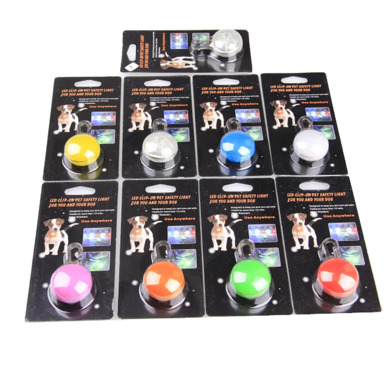 Dog Pet Pendant LED Lighted Cat Safety Flashing Night Light Pet LED Collar Pendant for Training Walking 