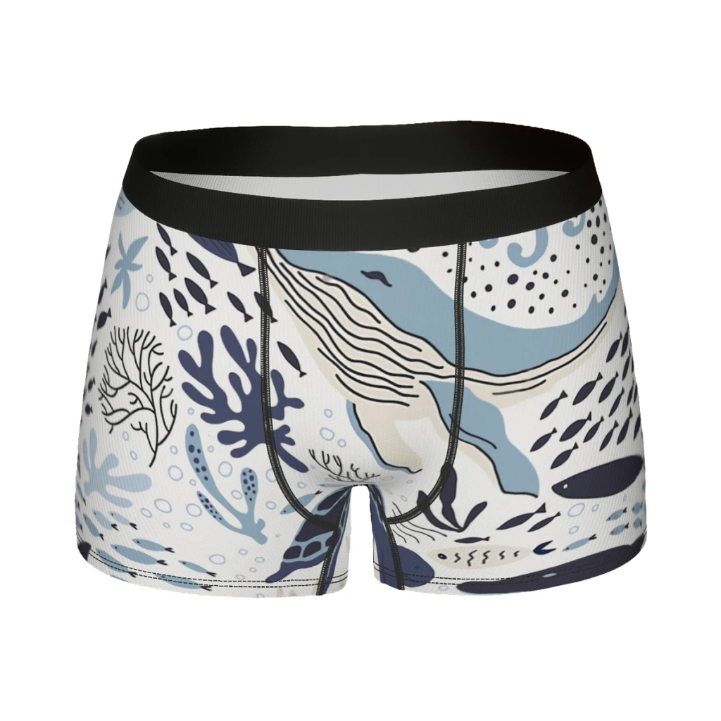 

Sea Life Pattern Underpants Homme Panties Male Underwear Comfortable Shorts Boxer Briefs