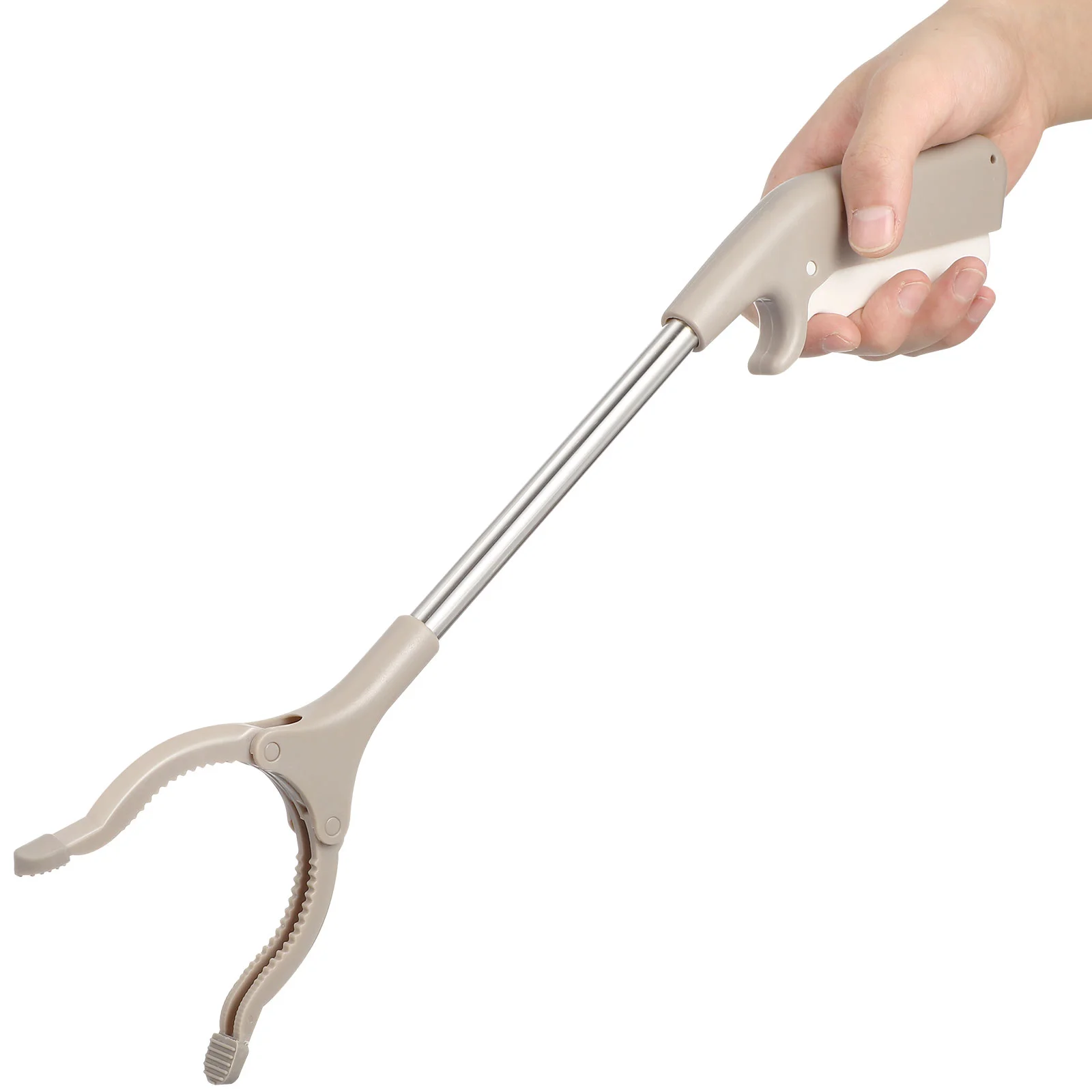 

Pickup Grabber Tool Reacher Garbage Clamp Claw Tools Trash with Handle Stainless Steel