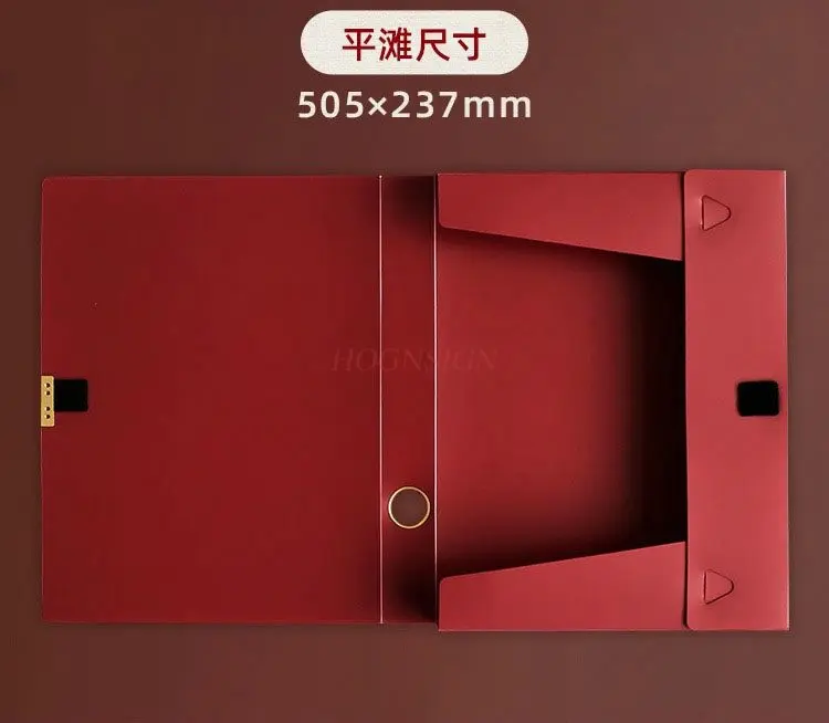 1pcs 경량 앤티크 스타일 두꺼운 보관함, 문서 상자, 사무용품 플라스틱 폴더, 대용량 보관함