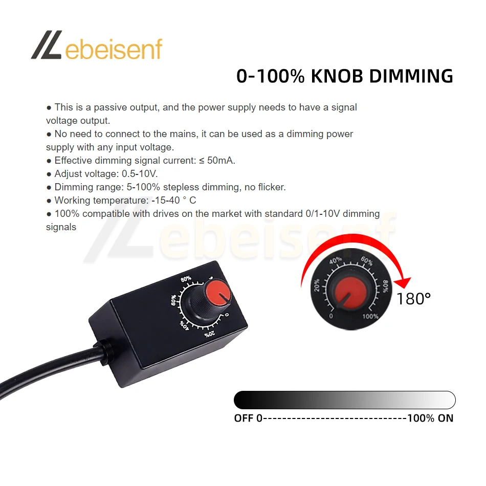 Mini DC 0-10V Knob Dimmer Switch Control Electronic Potentiometer for LED Dimmable Grow Lights Power Driver led dimmer switch smart dimmer switch led dimmer controller lamp dimmer