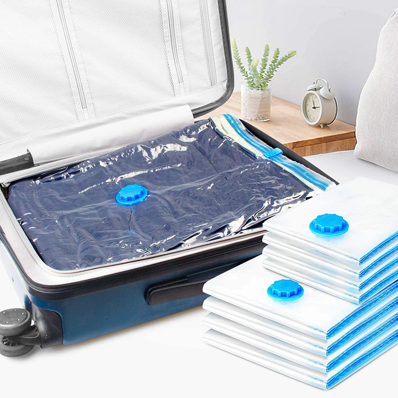 Space Saver Bags for Travel 10 Pack Compression Bags for Travel  Accessories, No Vacuum Pump Needed, Roll-up Storage Bags for Luggage
