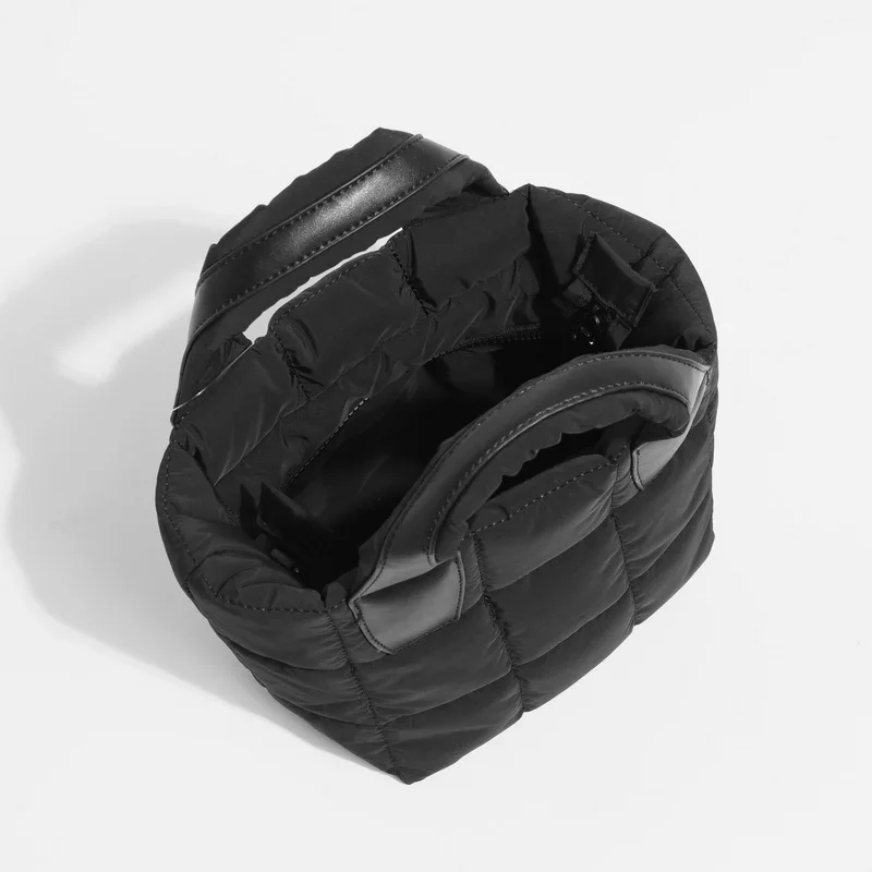 Women's Simple Lightweight Nylon Down Feel Shoulder Crossbody Handbag