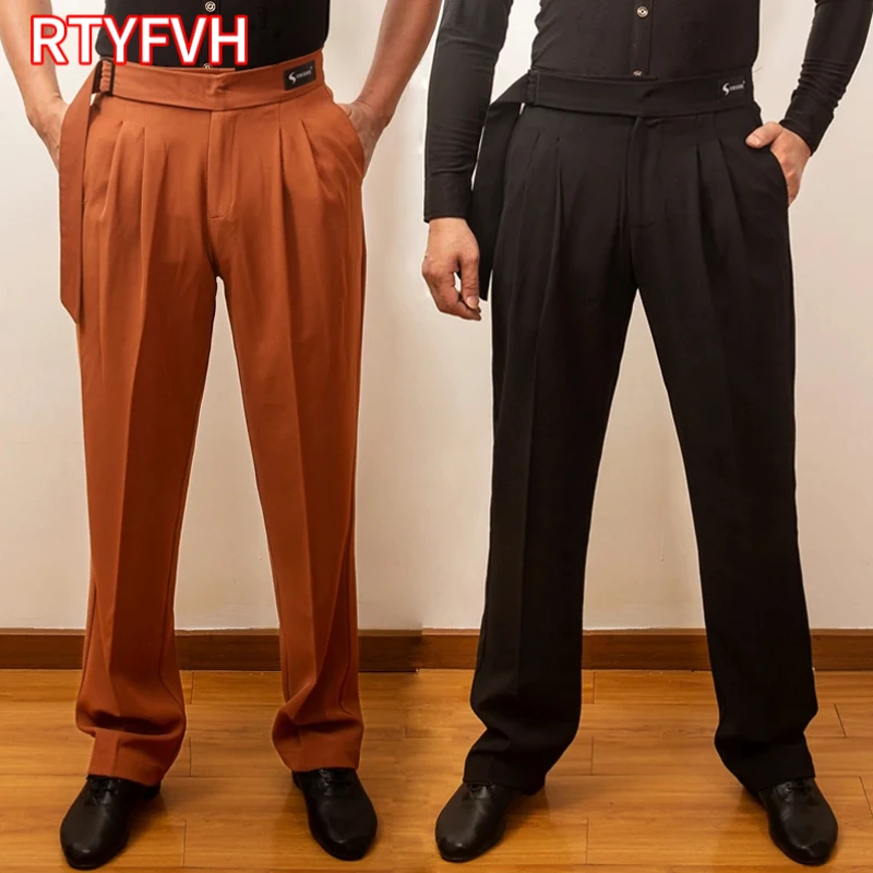 

Men Latin Dance Pants Ballroom Dance Clothes Cha Cha Rumba Salsa Dancing Trousers Male Practice Clothes Waltz Tango Wear NV17978