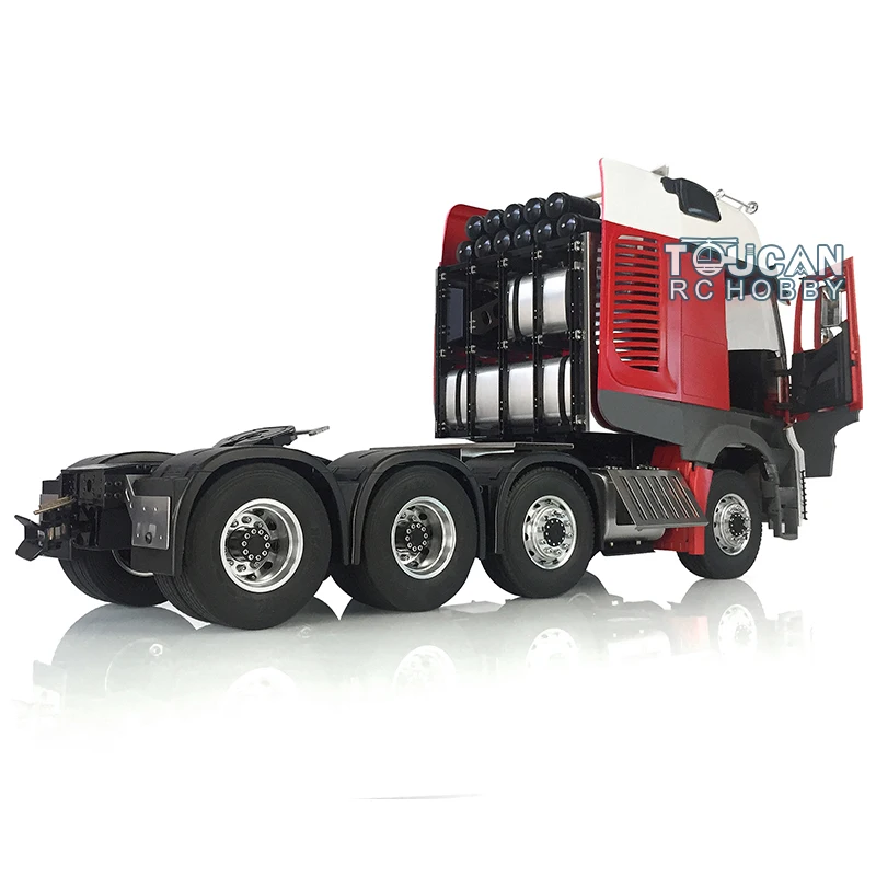 1/14 LESU 8*8 RC 3 Speed Metal Chassis Highline Tractor Truck Model W/ Equipment Rack Motor Servo DIY RC Painting Cabin Car 2