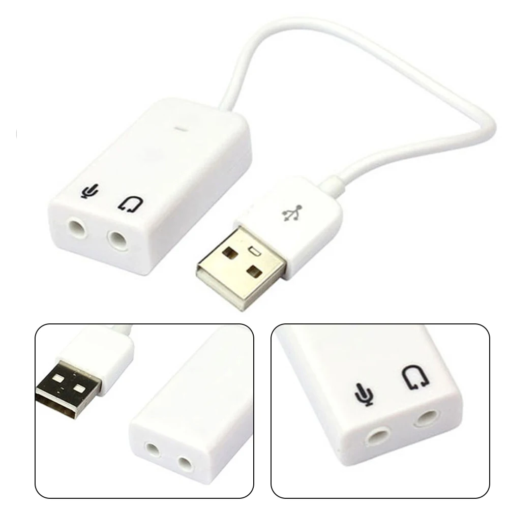 USB sound adapter For Raspberry Pi Sound Output USB 3D 7.1 Channel Sound Card Adapter with Analog Signal Conversion