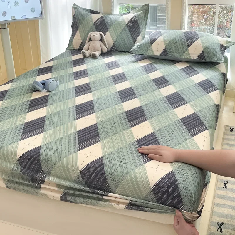 Pure cotton mattress single piece 100% cotton mattress protective cover non-slip and dust mattress protective cover cotton 6
