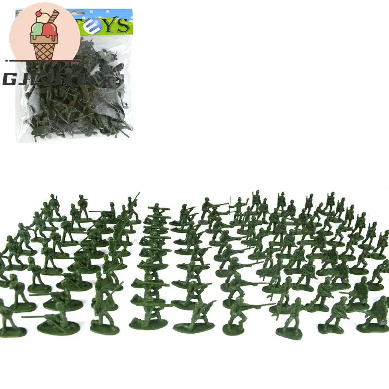Children Toy Mini Classic Military Soldiers Figures Models Playset Desk Decor Toddler Army Men 100PCS for Action Figure