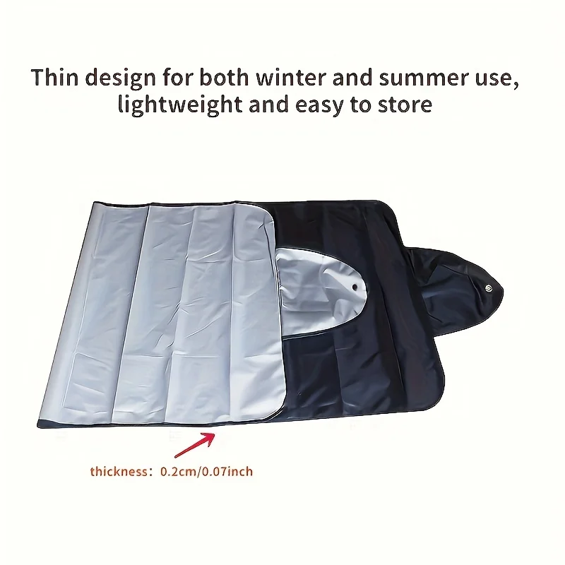 1PC Car Windshield Sunshade, Car Snow Cover - Foldable, Ice, Sunlight and Precipitation Protection Cover, Snow Blocking Artifact