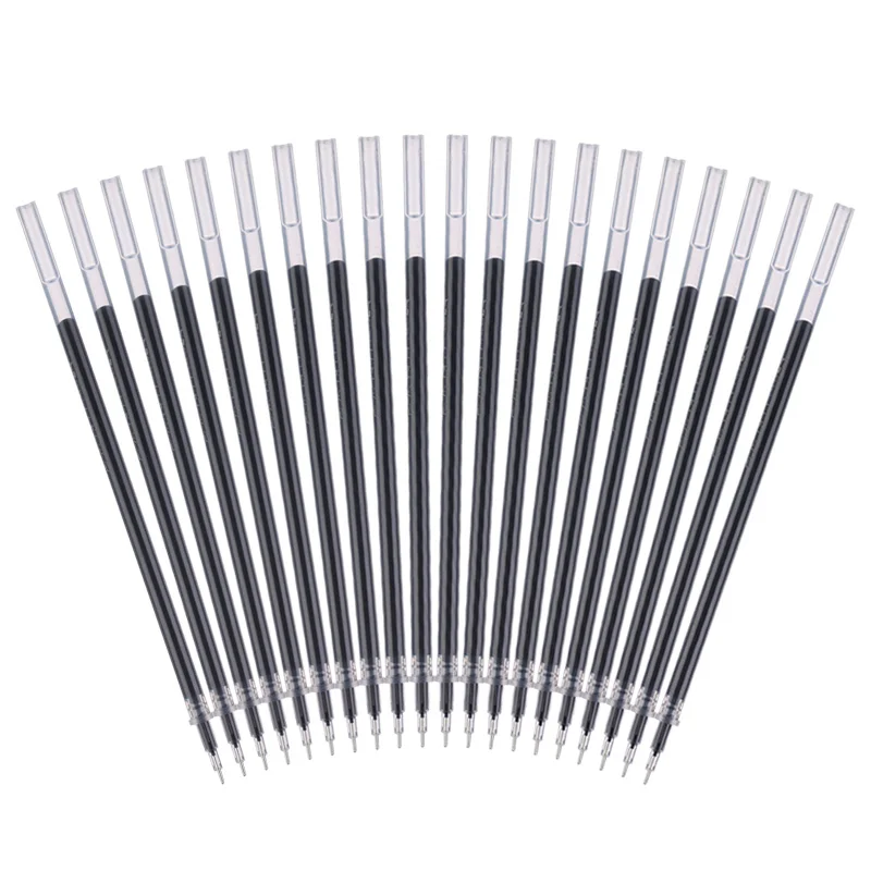M&G 20pcs Gel Pen 0.5 Refill Full Syringe Signature Pen Refill Pen for Student Office Supplies Black/Blue/Red 3