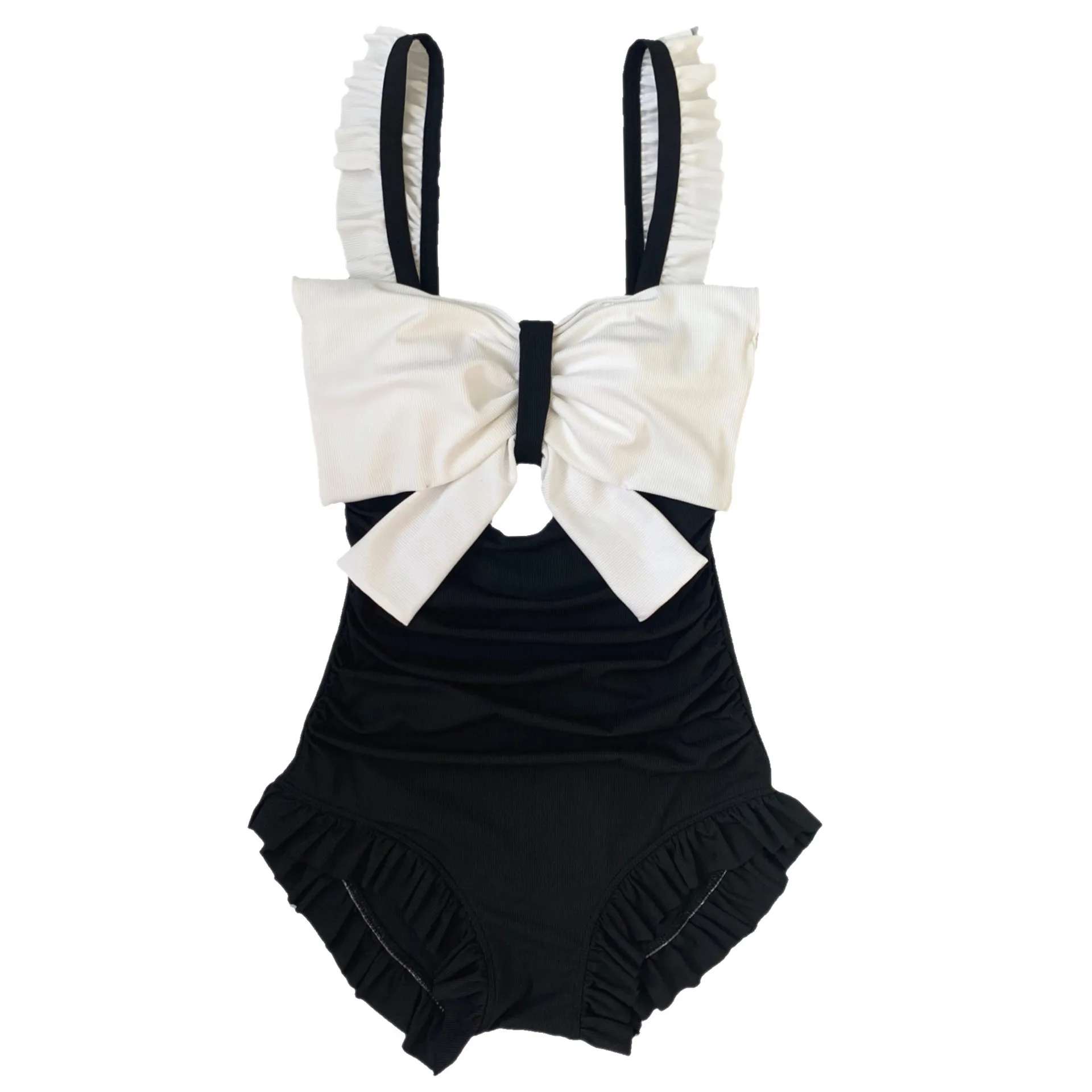 New Swimsuit Women's Pure Sexy Hot Spring Conservative One-piece Korean Ins Slim Suspender Sexy V-neck Backless Beach Skirt