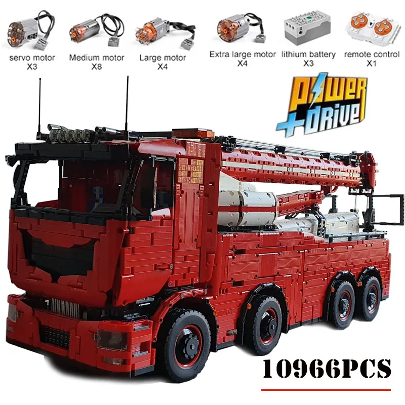 새로운 MOC RC 모터 전원 기능 견인 트럭 MKII 맞는 MOC-29848 키트 빌딩 블록 벽돌 조립 장난감 모델 소년 생일 선물