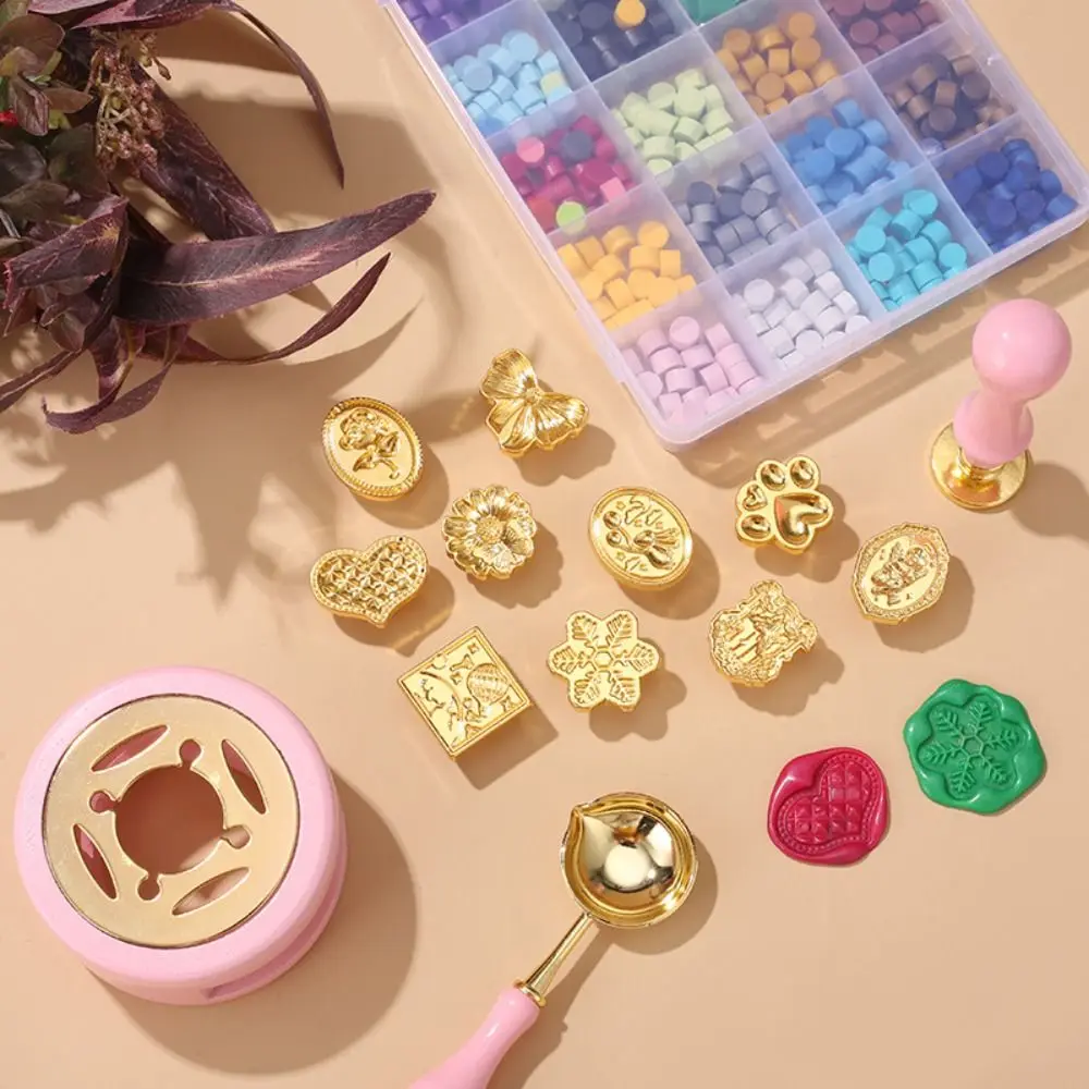 DIY 도구 장미 씰링 왁스 씰 헤드 눈꽃 유럽풍 레트로 씰링 왁스 스탬프 헤드 꽃잎