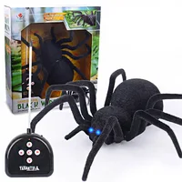RC spider toy remote control Tarantula Black widow Electric toys Simulation lifelike crawl araneid Tricky novel gift for boys 1