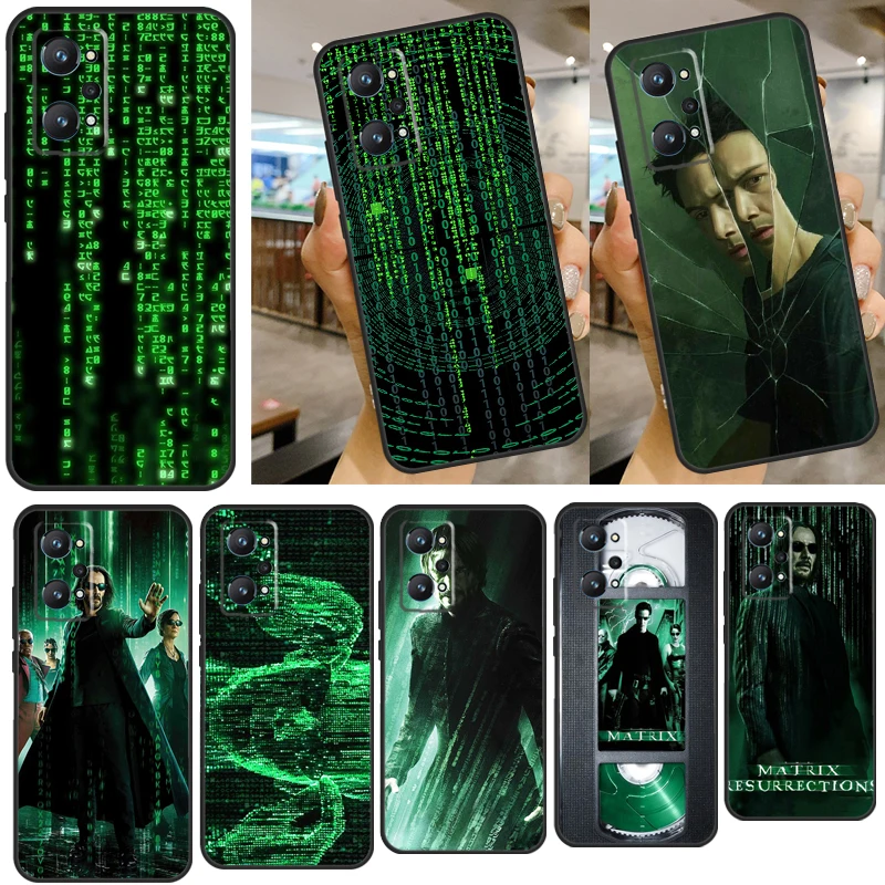 Matrix For OnePlus Nord 2 8T 9R 9 Pro 전화 케이스 커버 Realme 8 Pro 8i GT 마스터 GT Neo 2 C21 