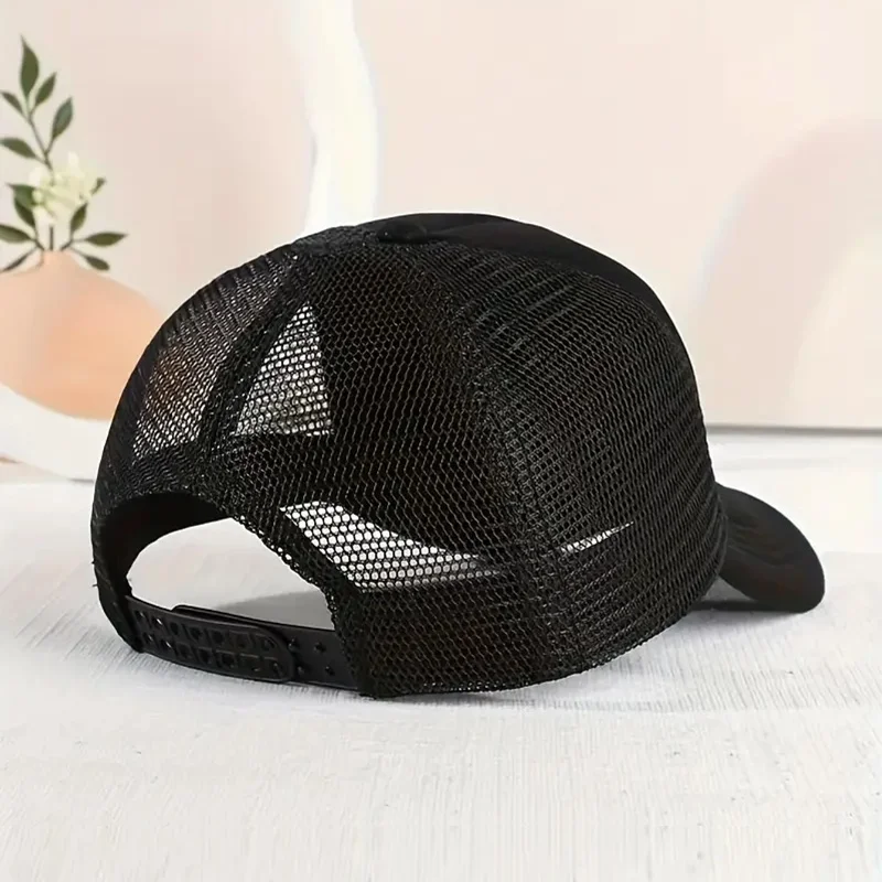 Kids Baseball Cap Boys Girls Casual Baseball Hat Letter Printed Duck Tongue Hat Adjustable Outdoor Breathable Mesh Trucker Hat 3