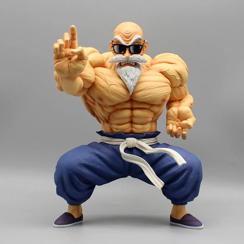 

24cm Dragon Ball Figures Master Roshi Muscle Anime Figures Pvc Collection Action Statue Model Gk Toys Birthday Gifts