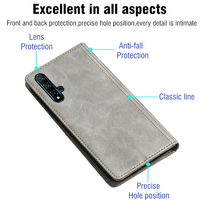 Flip Leather Phone Case Cover, Compatible with Huawei Nova Series