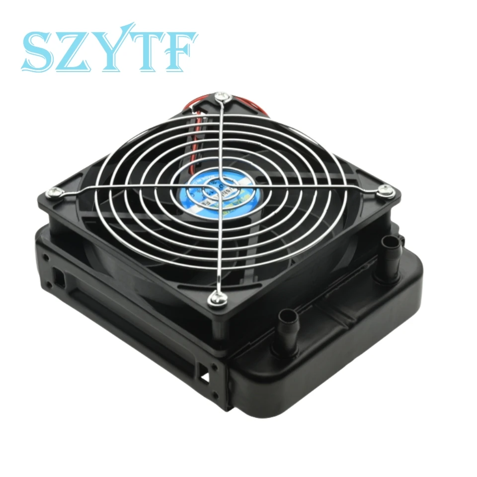 Low Noise 120 x 120mm Water Cooling CPU Cooler Row Heat Exchanger Radiator with Fan 1pcs