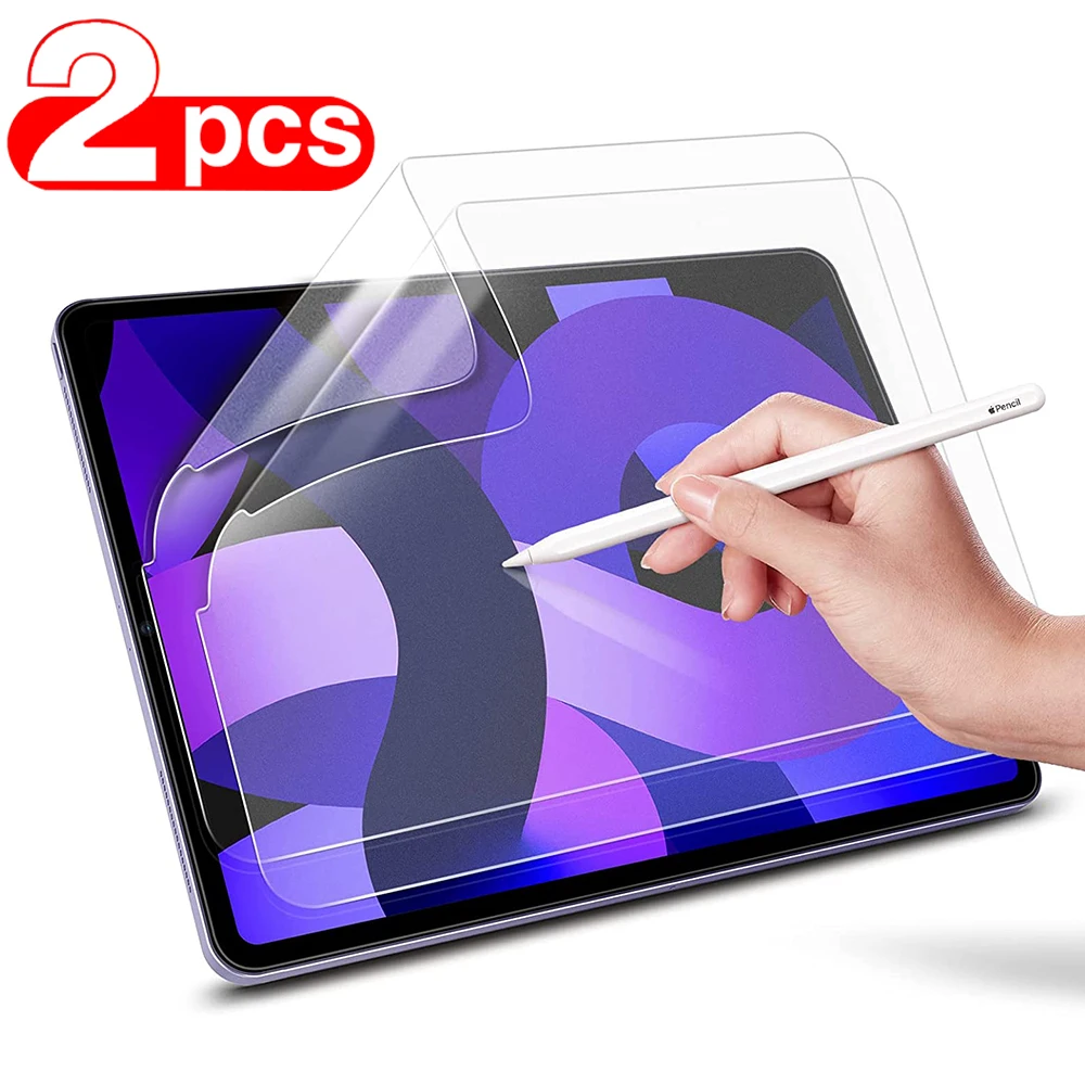 

2PCS For iPad Air 5 2022 A2589 A2591 Paper Touch Screen Protector Anti-Skip PET Matte Drawing Film For iPad Air 5th Generation