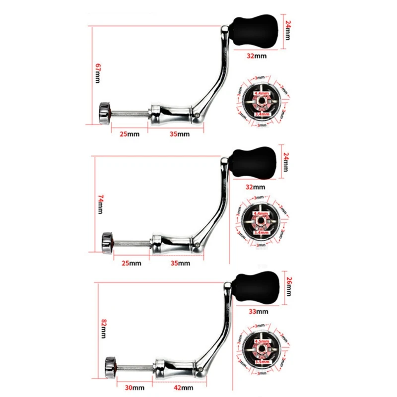 Fishing Reel Crank Handle Replacement Part Rotatable Grip Knob