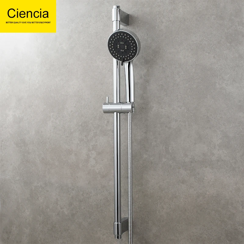 Zinc Alloy Shower Bar Chrome 5 Functions Shower Set Bathroom Shower