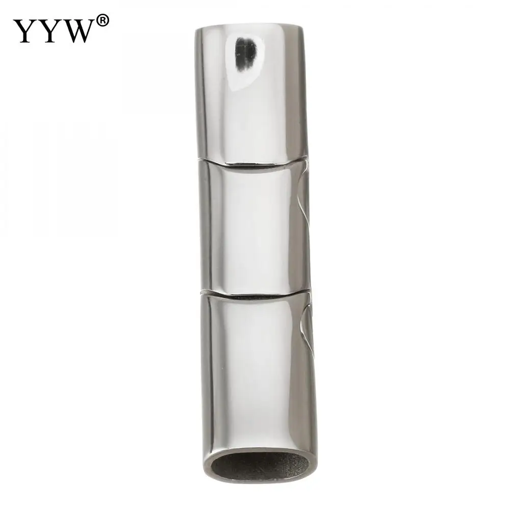 5PCs Stainless Steel Bayonet Clasp 40x10x7mm Hole:Approx 8x5mm Mirror Polished Leather Cord Clasp Bracelet  Jewelry DIY Making