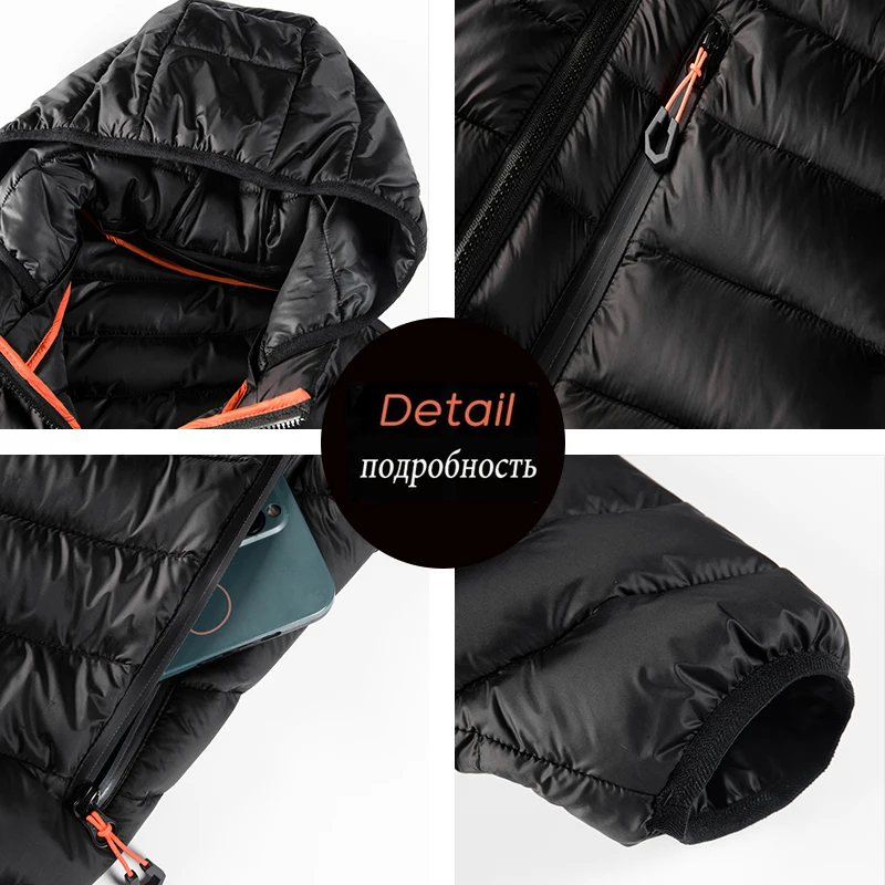 New Autumn Winter Men Warm Waterproof Parkas Jacket Coat Mens Hooded Casual Brand Windproof Thick Outwear Hat Parkas Jacket Male 6
