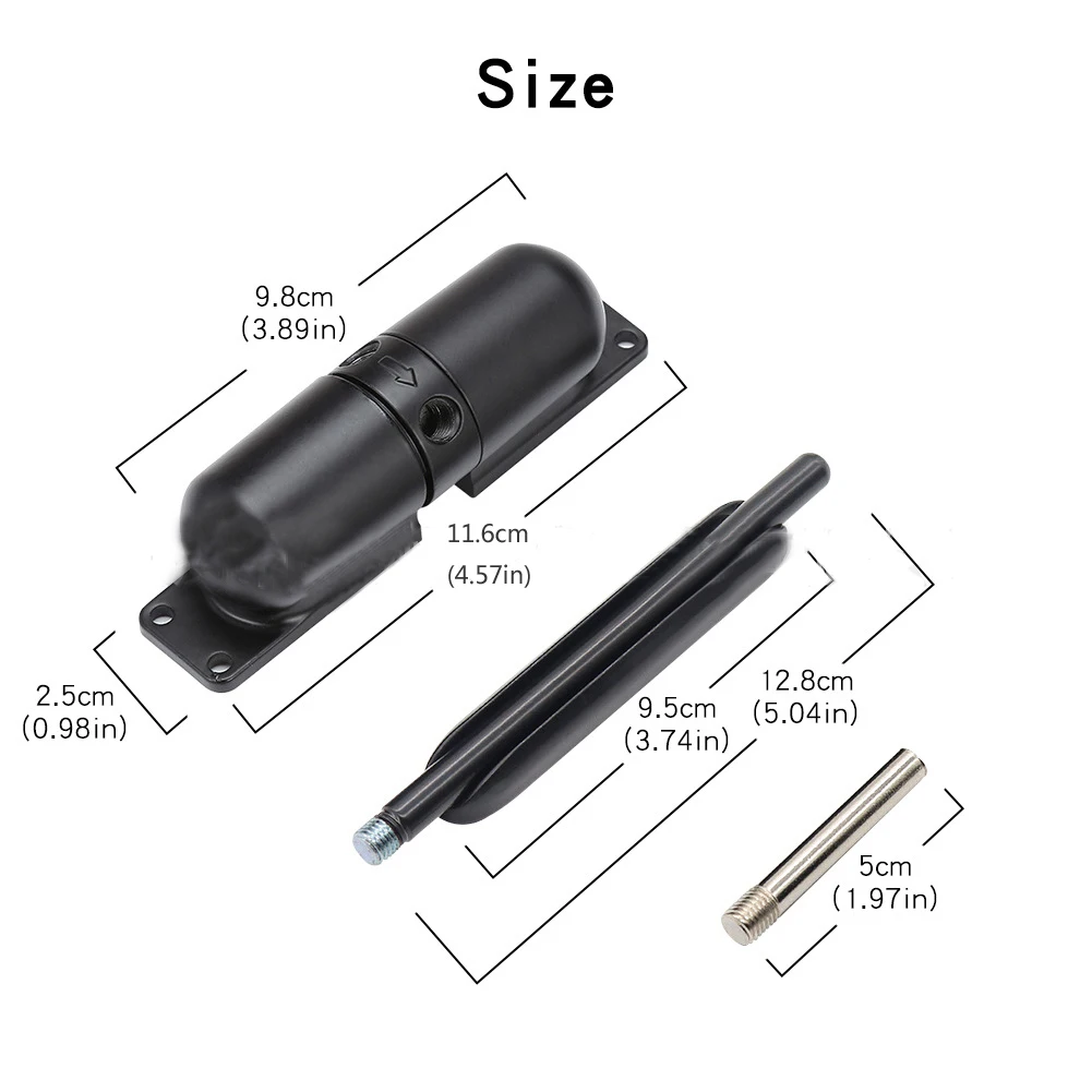 Zinc Alloy Track spring automatic invisible door closers Automatic Mounted Door Stops Adjustable Surface Door Closer