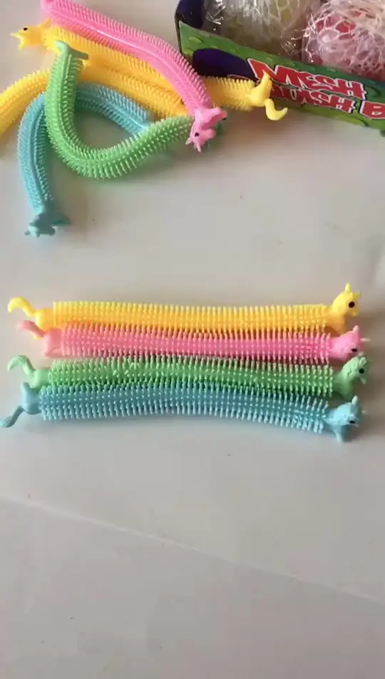 Wekuw 10 Pacchetti Giocattoli di Stretch Sensory Colorful ,Giocattolo ElasticoGiocattolo sensoriale Unico ADHD sensoriale, Ideale per Bambini e Adulti con ADD, ADHD, OCD o autismo (Dinosauro