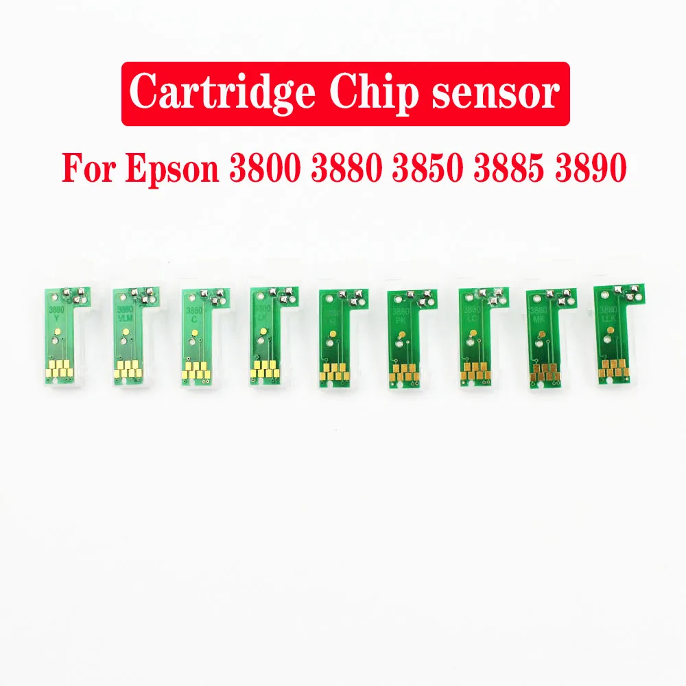 

9 Colors Ink Cartridge Permanent Chip Sensor For Epson Stylus Pro 3800 3880 3890 3850 3885 Printer Auto Reset Chip