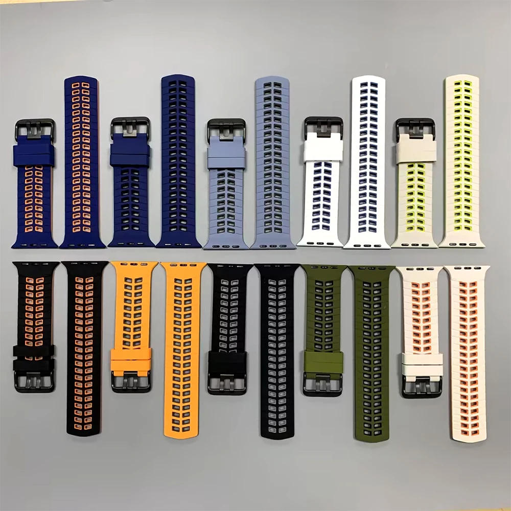 Premium Silicone Sports Bracelet for Apple Watch - Versatile Replacement Band