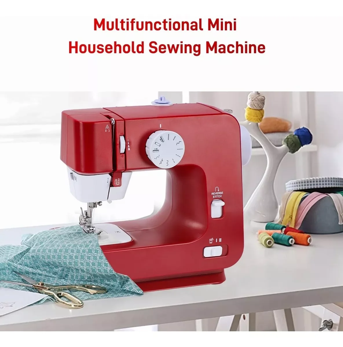 Portable Sewing Machine 12 Built-in Stitches Mini Sewing Machine for  Beginner with Reverse Sewing 3 Replaceable Feet Extension - AliExpress