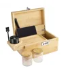 Bamboo storage box with combination lock, large bamboo combination box storage box, glass jar and herb grinder, Christmas gift 2