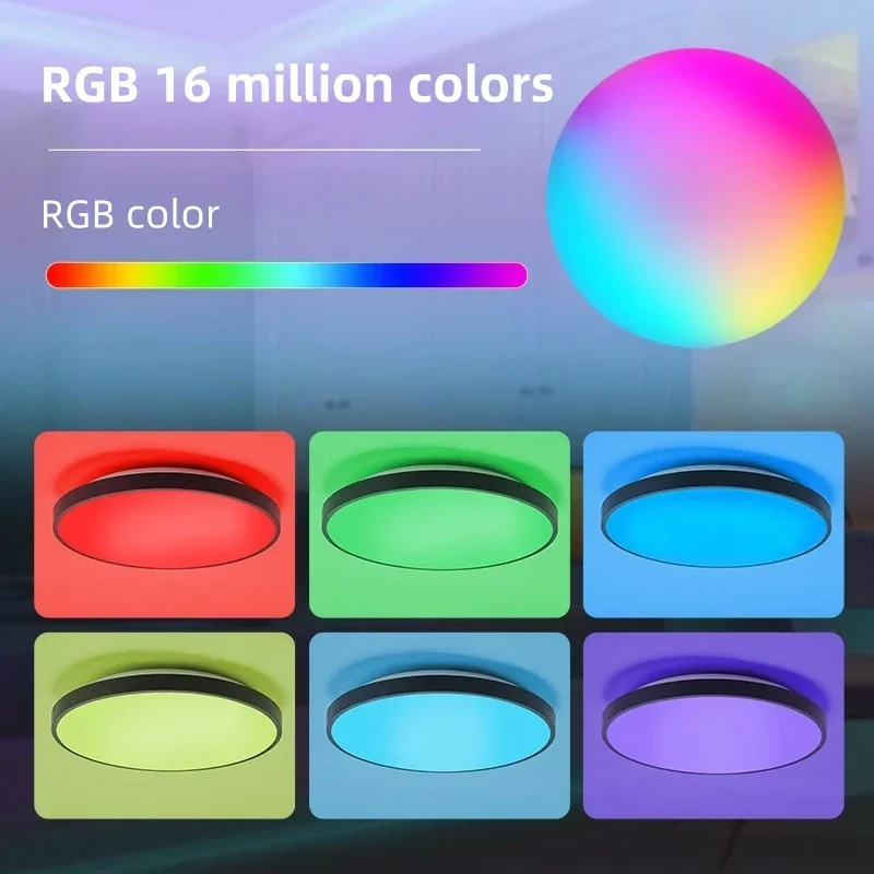 LED Intelligent Ceiling Light Tuya WiFi RGB Dimmable Alexa Voice Controlled Google Home Living Room Bedroom Indoor Lighting