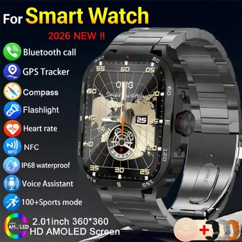 2026 NEW Smart Watch HD Screen Al Voice Assistant BT Call Message Push 100+Sport Fashion Smartwatch For Men Women Birthday Gift 1