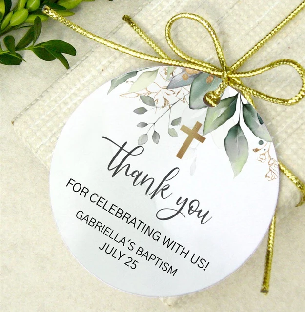 100 Pieces, Baptism Thank You Tag Template, Boho Christening Thank You Tags,  Custom Tags - AliExpress