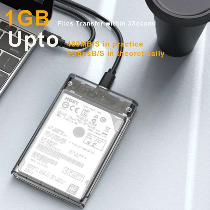 2.5  HDD ̽ ׷̵ SATA to USB 3.1 Gen1 5Gbps  ϵ ̺ ̽, HDD Ŭ SSD ũ ̽  UASP
