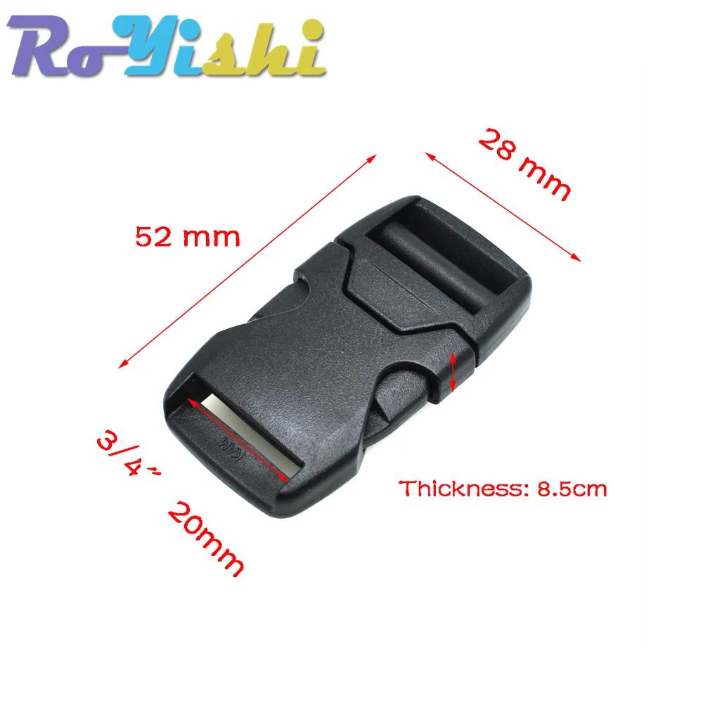 Description Picture 4 of itemWebbing Plastic Side Release Bump Buckle for Backpack Straps Luggage Outdoor Sports Bag