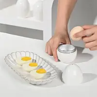 Cuiseur à vapeur pour micro-ondes, 1/4 œufs, cuiseur facile et rapide, 5 Minutes, chaudière pour œufs durs ou doux, outils de cuisine 3