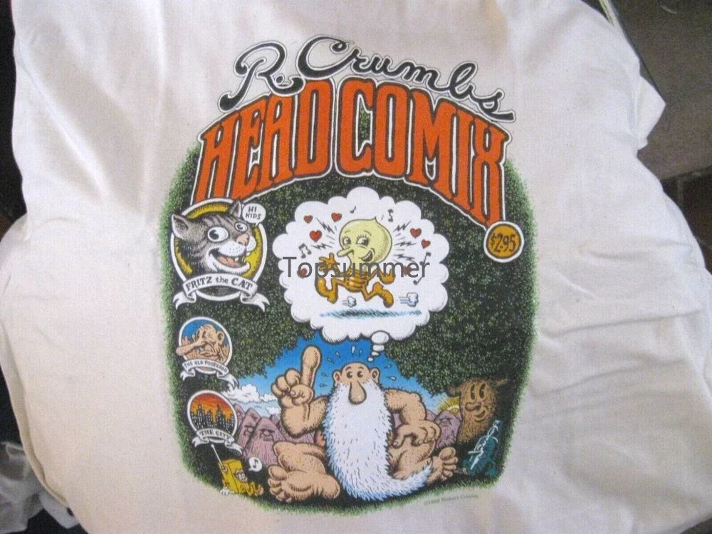 

R Crumb Head Comix Mr Natural Hanes 'Beefy' T Cotton Unisex Xl New Free Ship