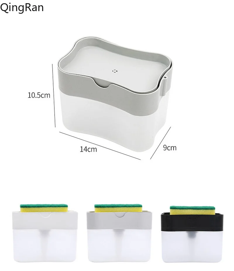 Portable Soap Dispenser Automatic Add Liquid Press Style Liquid Discharge for Kitchen Bathroom