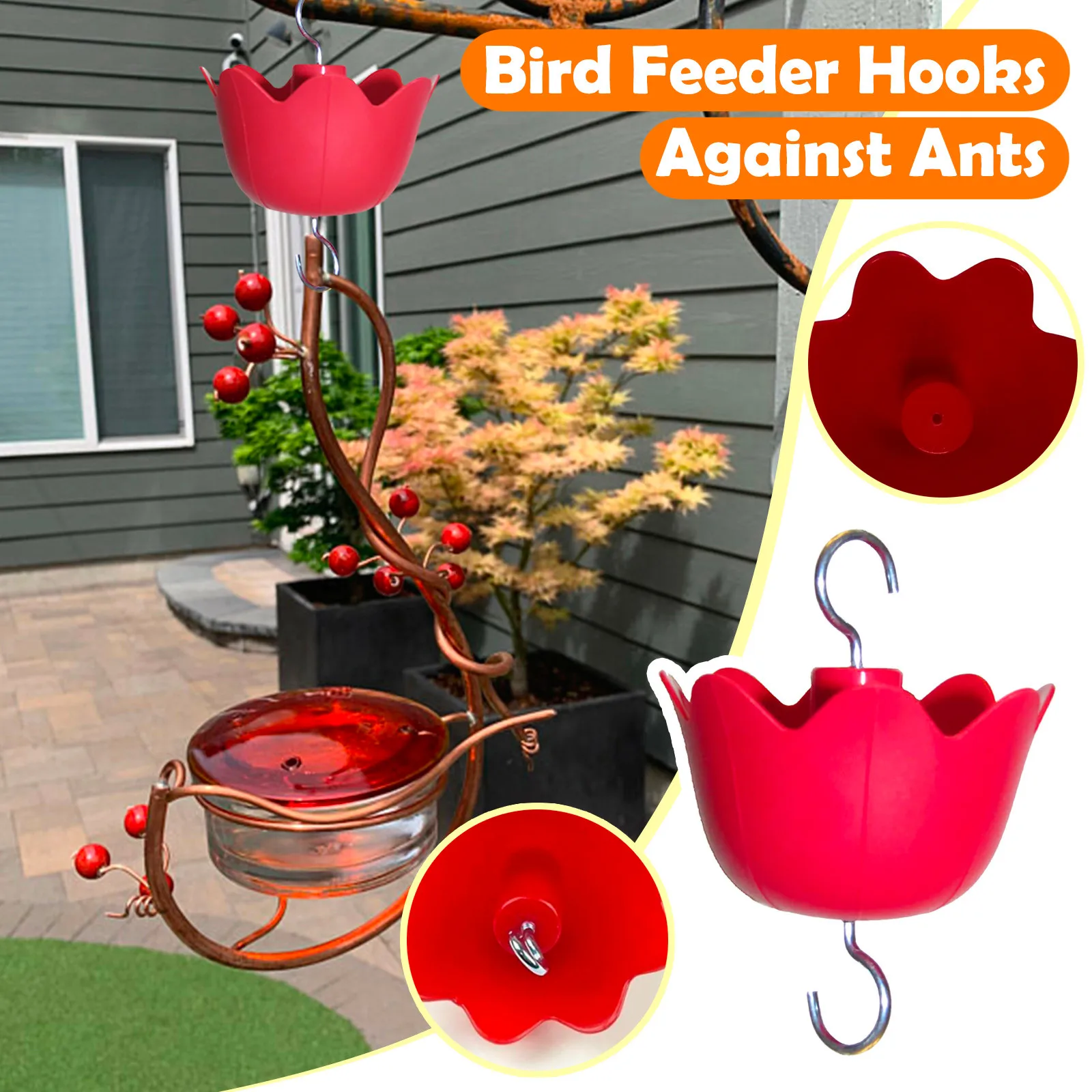 Hummingbird Outdoor Feeder Hook Ant Moat Insect Protection Trap Bird