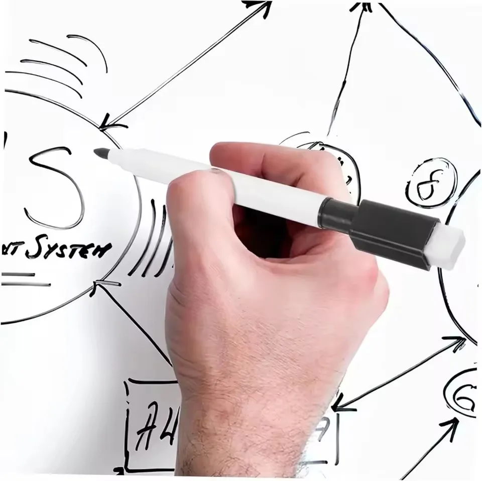 Magnetic Dry Erase Markers with Built-in Eraser