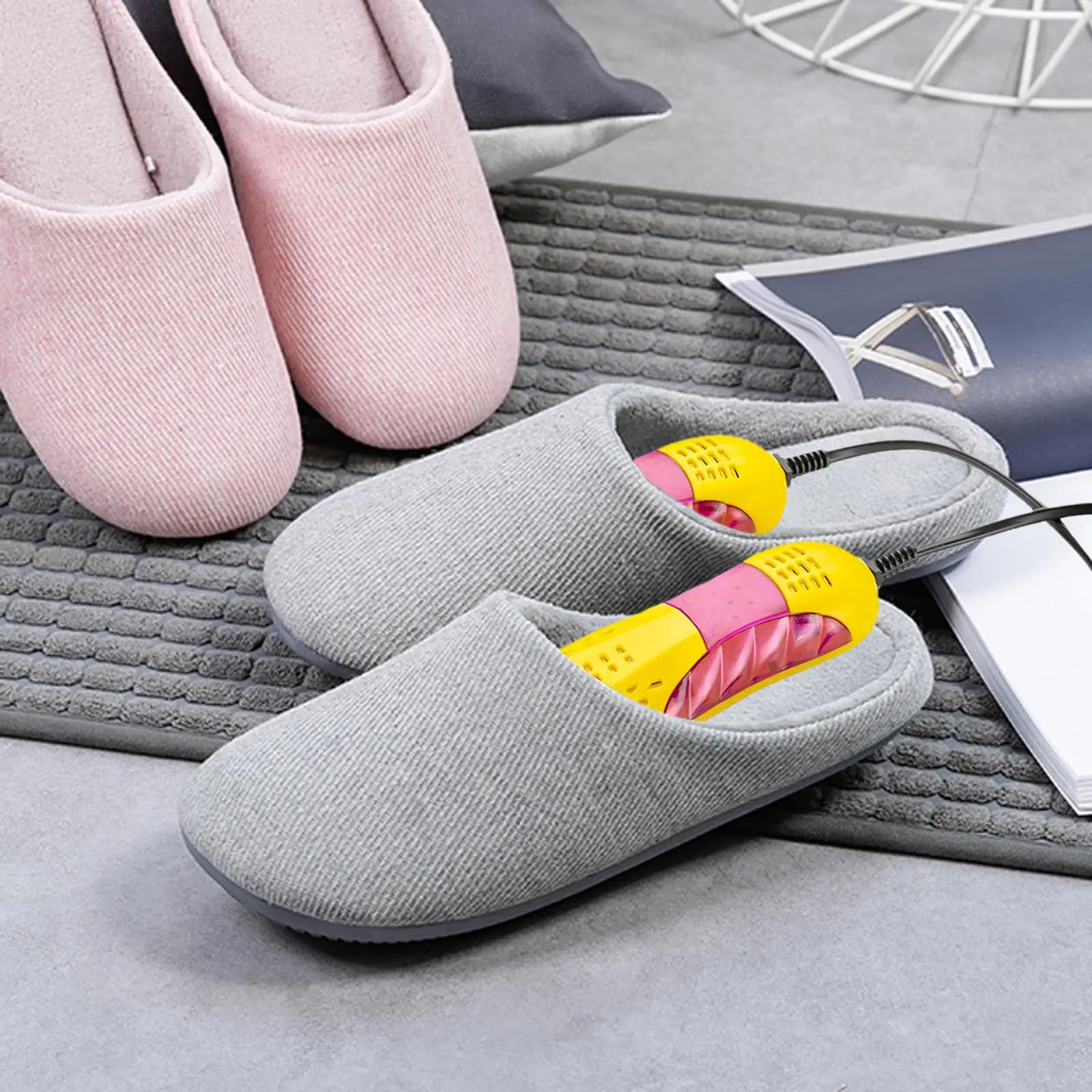 휴대용 신발 건조기, 악취 제거, 경주용 자동차 모양, 소형 신발 건조기 랙, 가족 겨울용, 20W 