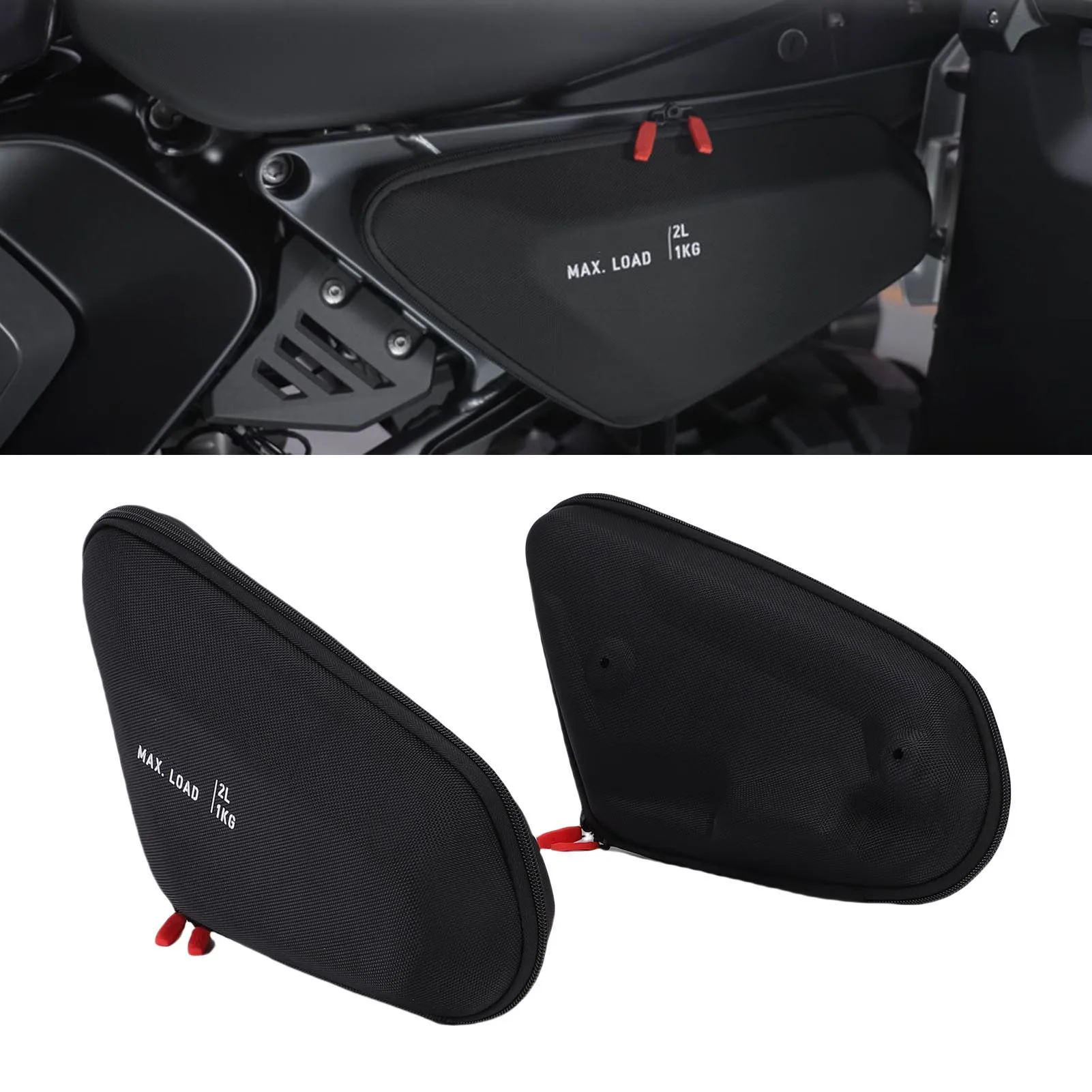 1 Pair Motorcycle Side Frame Bags Storage Bag Waterproofing Liner Zipper Removable Hard Tool Bag Replacement for R1300GS ADV 202