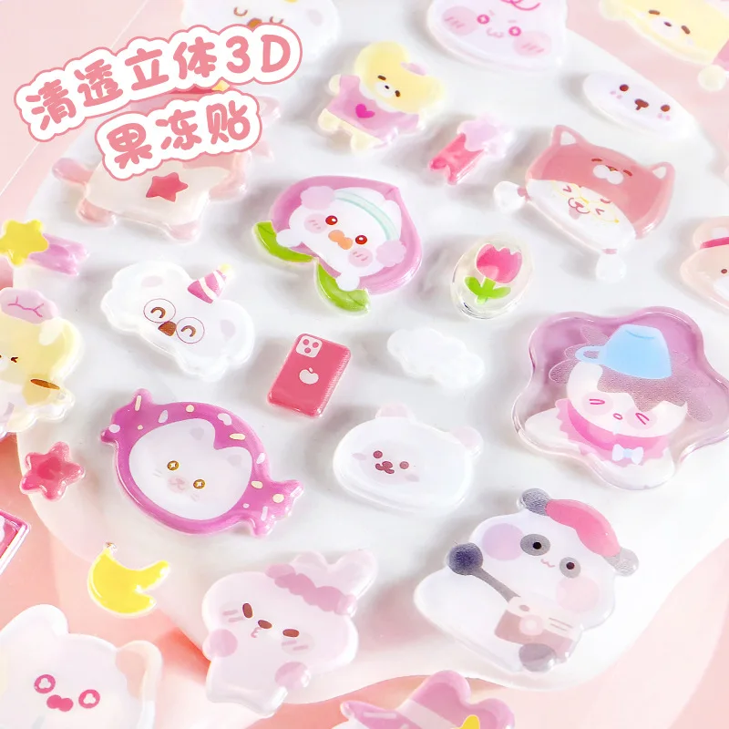 3D Jelly Sticker for The Lover of The Letter Scrapbooking DIY Journal Stationery Sticker Cute Deco Art Supplies Gift